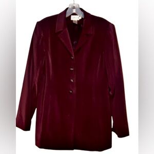 Jacqueline Ferrar Dark Plum Blazer with Notched Lapels